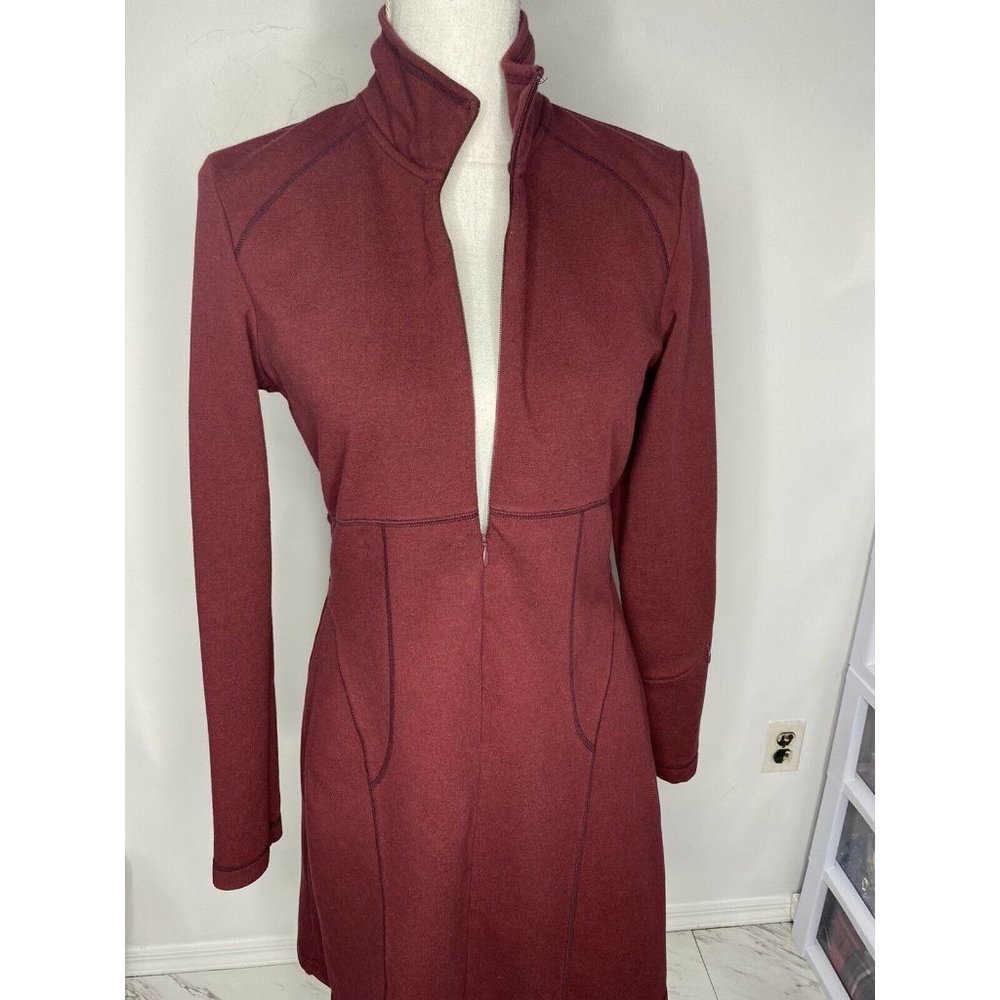 Athleta Cassidy Burgundy MP Long Sleeve Dress